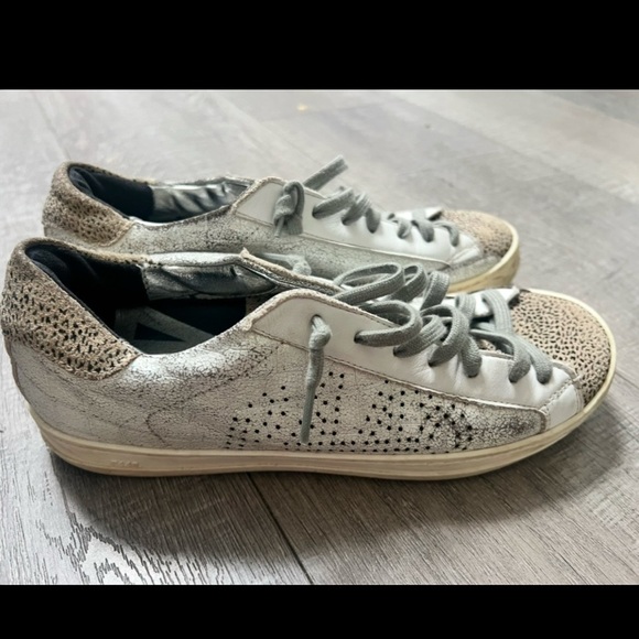 P448 THEA LOW TOP ANIMAL PRINT/BRONZE SNEAKERS- SIZE 8 $328 - Picture 6 of 6